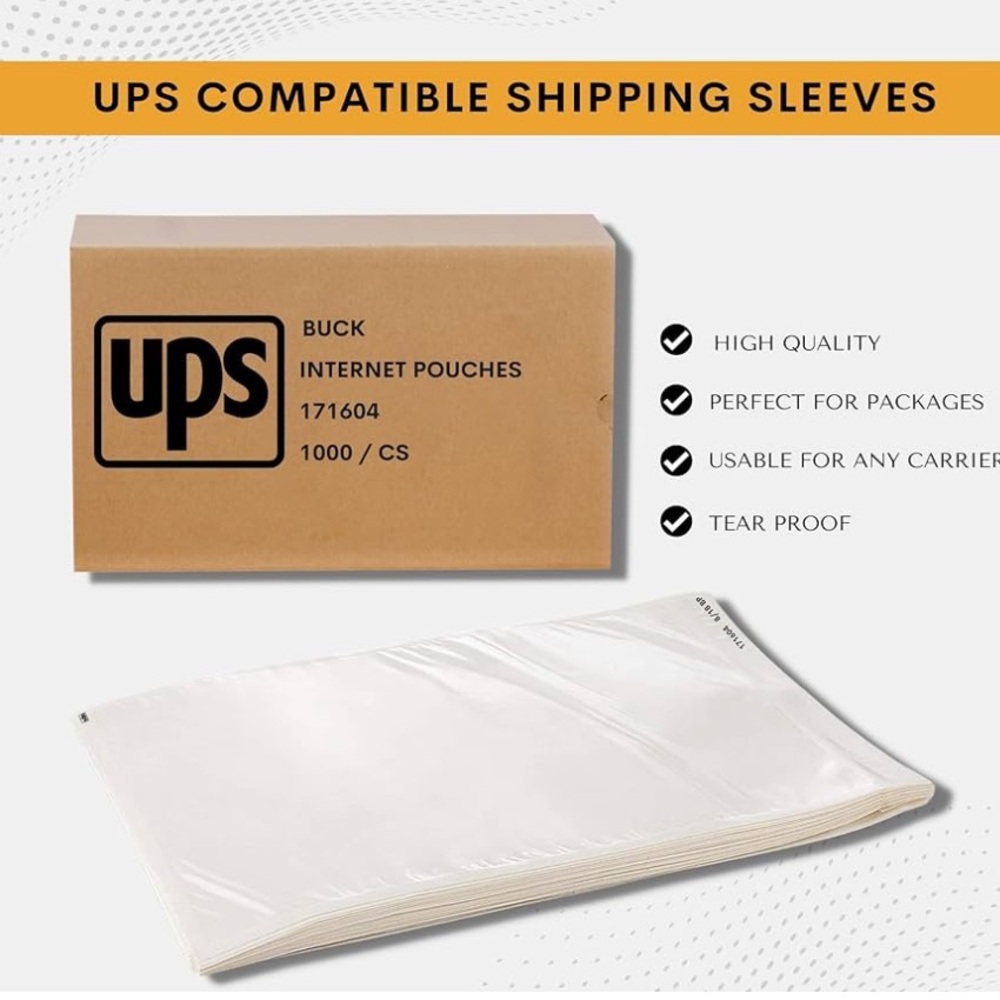 UPS Compatible Shipping Sleeves 47 count 
*includes 50 thermal shipping labels